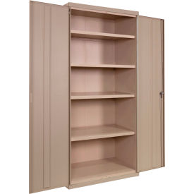 Commercial Storage Cabinet, 20 Gauge, 36"W x 18"D x 72"H, Putty