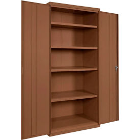 Commercial Storage Cabinet, 20 Gauge, 30"W x 18"D x 72"H, Walnut