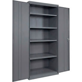 Commercial Storage Cabinet, 20 Gauge, 36"W x 18"D x 66"H, Charcoal