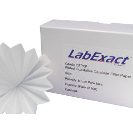 Fluted Grade CFP2 8um Qualitative Cellulose Filter Paper, 12.5cm, 100/PK
