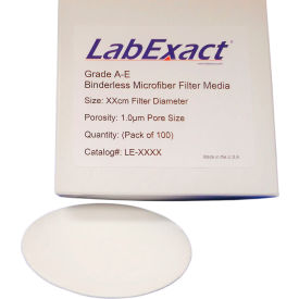 Grade A-E 1.0um Binderless Glass Microfiber Filter Media, 11cm, 100/PK