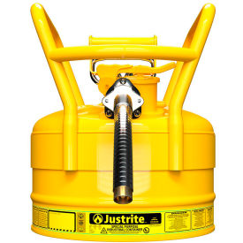 DOT Transport Safety Can For Diesel, Type II, 1" Hose, 2.5 Gallon, Yellow