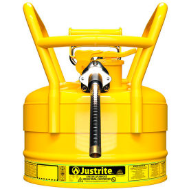 DOT Transport Safety Can For Diesel, Type II, 5/8" Hose, 2.5 Gallon, Yellow