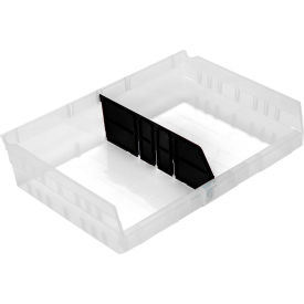 Storage Systems Bin Long Divider For QSB118, Black, Pack of 6