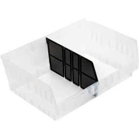 Storage Systems Bin Long Divider For QSB218, Black, Pack of 6