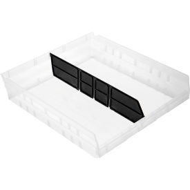 Storage Systems Bin Long Divider For QSB122, Black, Pack of 6