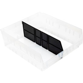 Storage Systems Bin Long Divider For QSB222, Black, Pack of 6