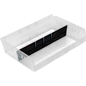 Storage Systems Bin Divider For QSB118 & QSB122, Black, Pack of 24