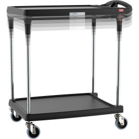 myCart Height-Adjustable Utility Cart, 34-3/8"L x 23-7/16"W x 35-1/2" - 39-1/2"H, Black