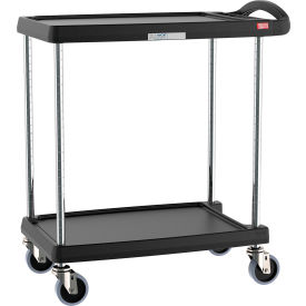 myCart Utility Cart with 2 Shelves, 31-1/2''L x 18-5/16''W x 35-1/2''H, Black