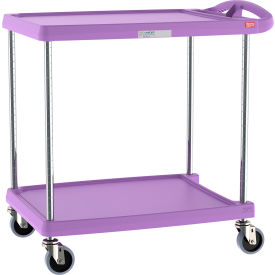 myCart Utility Cart, 2 Shelves, 34-3/8''L x 23-7/16''W x 35-1/2''H, Purple