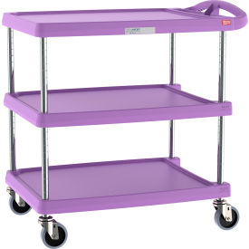myCart Utility Cart, 3 Shelves, 34-3/8"L x 23-7/16"W x 35-1/2"H, Purple
