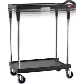 myCart Height-Adjustable Utility Cart, 31-1/2"L x 18-5/16"W x 35-1/2" - 39-1/2"H, Black