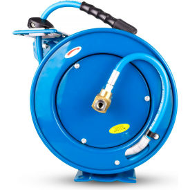 Rubber Pressure Washing Single Arm Hose Reel, 1/4" x 50'L, 4000 PSI
