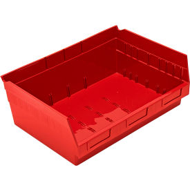 Nesting Economy Shelf Bin, 11-5/8"L x 16-1/2"W x 6"H, Red