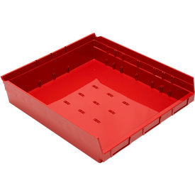 Nesting Economy Shelf Bin, 17-7/8"L x 16-1/2"W x 4"H, Red