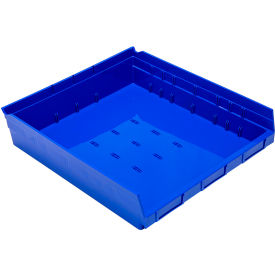 Nesting Economy Shelf Bin, 17-7/8"L x 16-1/2"W x 4"H, Blue