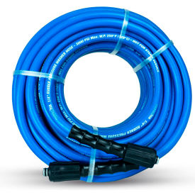 Rubber Pressure Washing Hose with M22 Coupler, 1/4 x 100'L, 3000 PSI
