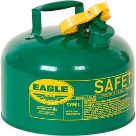 Safety Can For Combustibles, Type I, Flame Arrester, 2.5 Gallon, Green
