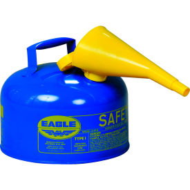 Safety Can For Kerosene, Type I, Flame Arrester, Funnel, 2.5 Gallon, Blue