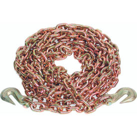 Load Binder Chain, 1/2". x 25' with Clevis Hooks 11300 LBS WLL, Gold