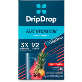 Electrolyte Hydration Powdered Drink Mix, Fruit Punch, 0.74 oz., 5/Box, 12/Case