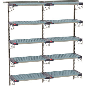 SmartWall Life Wall Shelving Kit, 10 Shelf, Starter, 80"W x 20-5/8"D x 84-3/4"H