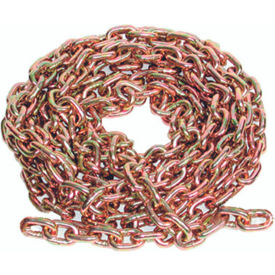 Cargo Load Binder Chain, 10-5/16" Bulk 4700 LBS WLL 400' Barrel, Gold