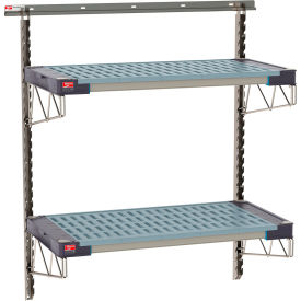 SmartWall Life Wall Shelving Kit, 2 Shelf, Starter, 40''W x 20-5/8''D x 44-3/4''H
