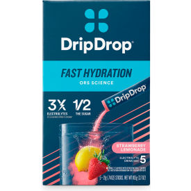 Electrolyte Hydration Powdered Drink Mix, Strawberry Lemonade, 0.74 oz, 5/Box,12/Case