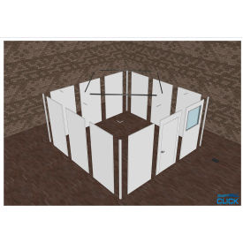 Click Temporary Wall Panel, Class C, 3'W x 10'H, White