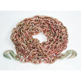 Load Binder Chain, 5/16" x 25' with Clevis Hooks 4700 LBS WLL, Gold