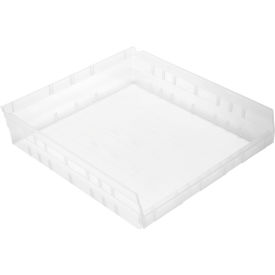 Nesting Economy Shelf Bin, 17-7/8"L x 16-1/2"W x 4"H, Clear