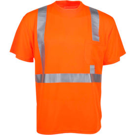 Standard Class 2 Moist Wicking Short Sleeve Safety T-Shirt Small Orange