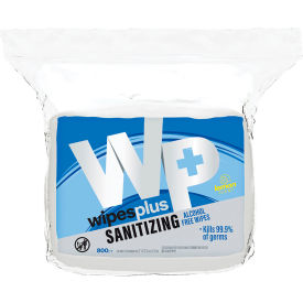 Hand Sanitizing Alcohol Free Wipes, Lemon Scent, 800 Wipes/Bag
