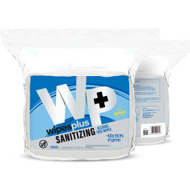 Hand Sanitizing Alcohol Free Wipes, Lemon Scent, 1500 Wipes/Bag
