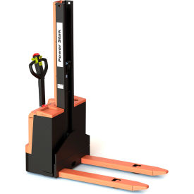 PowerStak Fully Powered Stacker, 62" Lift, 27" Fork Over, 2600 lb Capacity