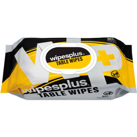 Table Wipes, Lemon Scent, 90 Wipes/Pack