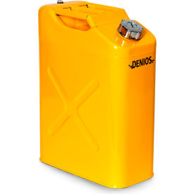 Type I Steel Safety Can, 5.2 Gallon, Screw Lid with Dispensing Tube, Yellow