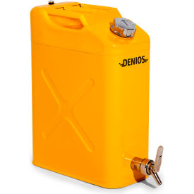 Type II Steel Safety Can with Dispensing Tap, 5.2 Gallon, Yellow
