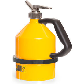 Type I Steel Safety Can with Dispensing Tap, 0.52 Gallon, Yellow