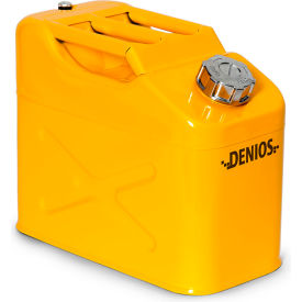 Type I Steel Safety Can, 2.6 Gallon, Screw Lid with Plastic Tube, Yellow