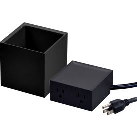 Power Expansion Kit, Pencil Cup & 2 Outlet Charger For Desktop, Black