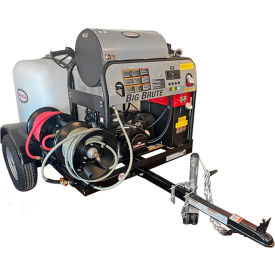 Mobile Trailer Hot Water Pressure Washer with CRX420 Engine, 4000 PSI, 4.0 GPM