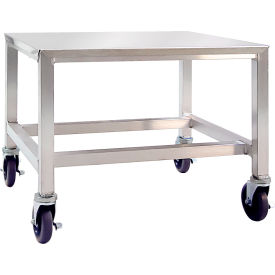 Industrial Mobile Heavy Duty Welded Equipment Stand with Aluminum Top, 29"W x 24"D x 24"H
