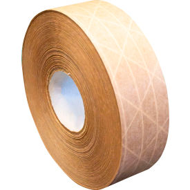 Water Activated Kraft Paper with Filament, 1-5/8" x 375', Brown, Pack of 10