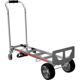 Gemini Sr 2-in-1 Convertible Hand Truck with Microcellular Foam Wheels, 1100 lb. Cap.
