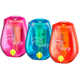 Office Twist-n-Sharp Handheld Pencil Sharpener, Multi-Color, 3/Pack
