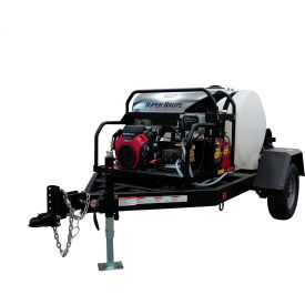 Industrial Hot Water Pressure Washer Trailer, Honda GX690, 3500 PSI, 5.5 GPM