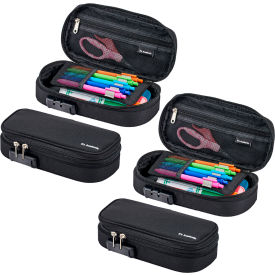 Locking Pouch For Office & School Supplies, Black, 2/Pack